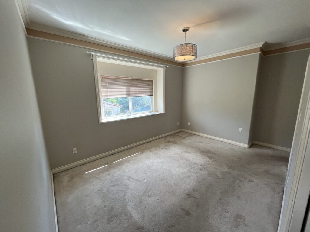 Room with concrete floor prepared before new flooring