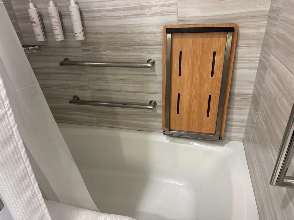 Accessible bathroom with safety features