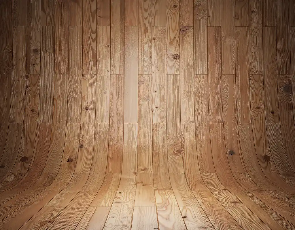 Wood-look flooring panels showing grain and colour