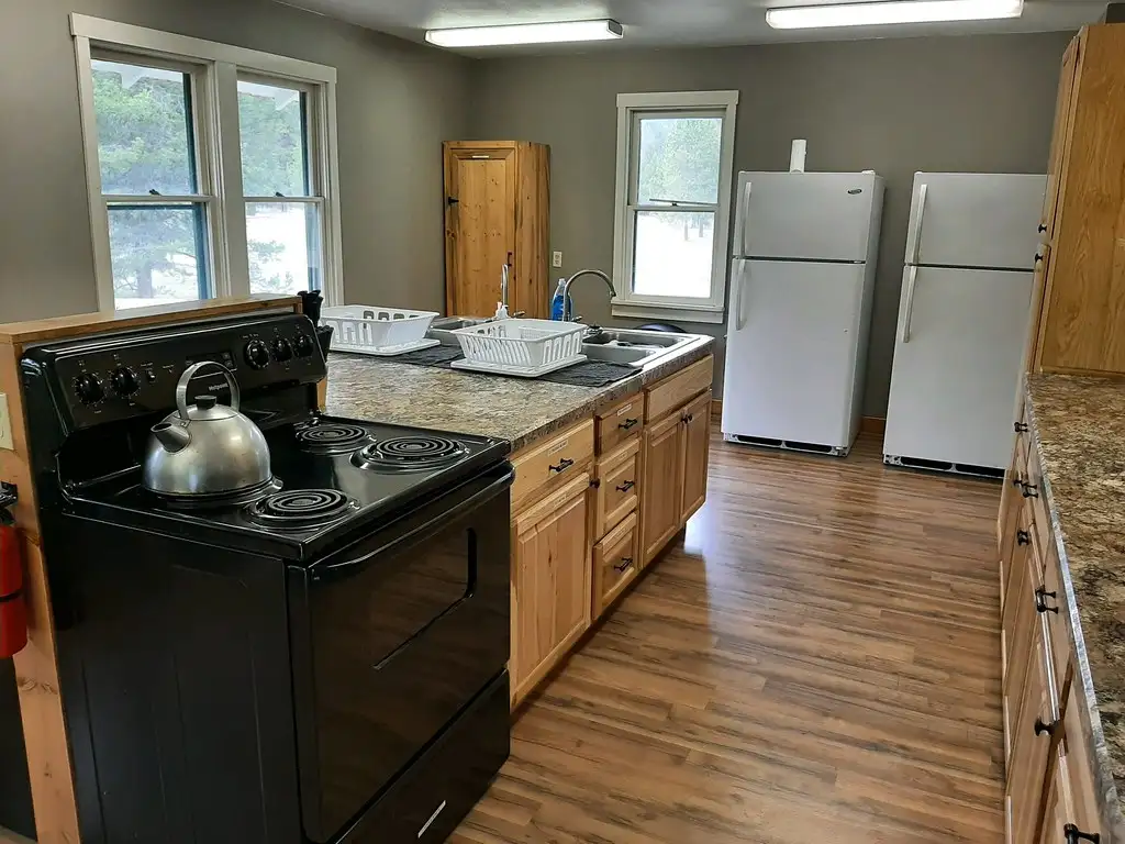 New kitchen cabinets installed during a renovation